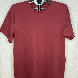 Fresh Clean Tees - Men's Casual Crew Neck Maroon Shirt - Size XL